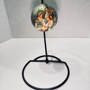 Nativity Christmas Ornament 1980's Nativity Scene Handcrafted Silvestri  Taiwa